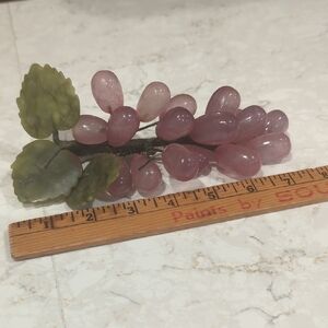 Vintage Decorative Grapes with Green Leaves